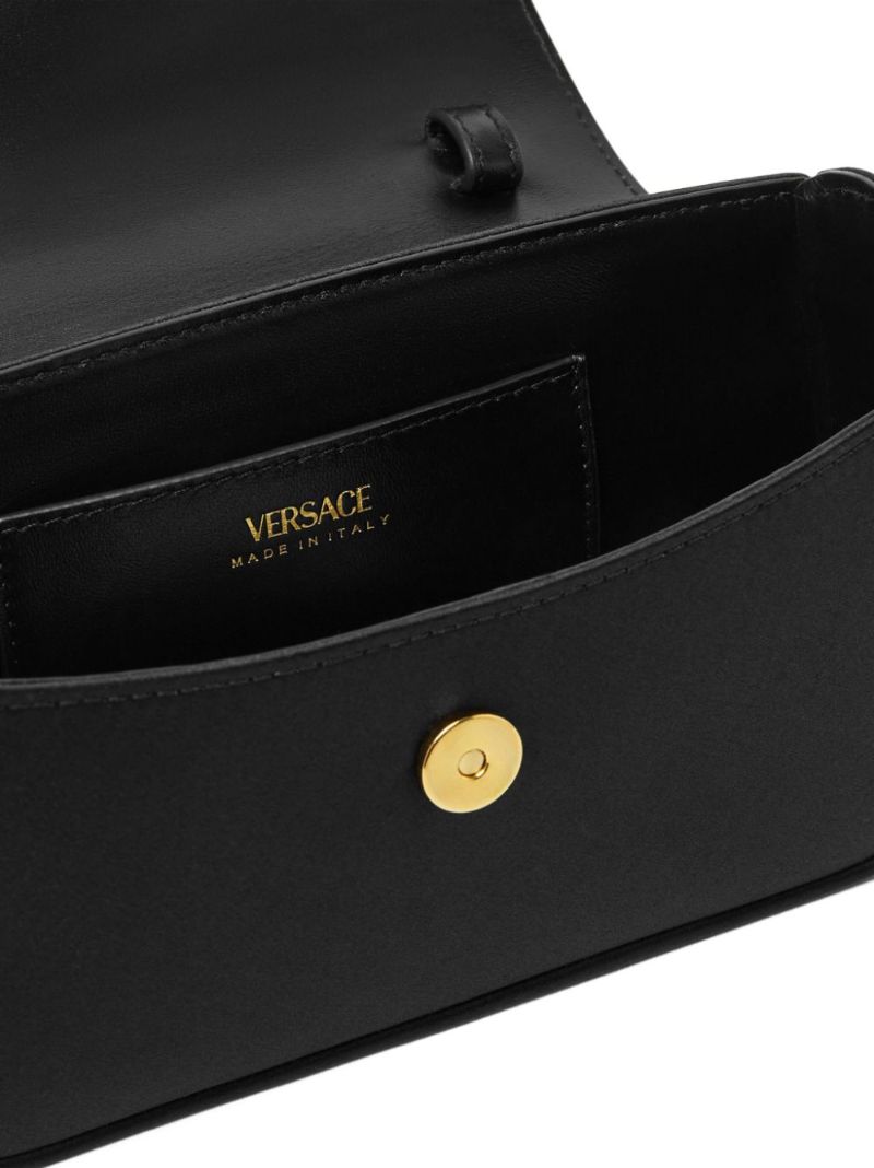 Black La Medusa Mini Satin Tote Bag