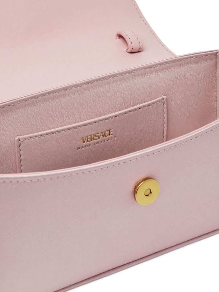 Pink La Medusa Mini Satin Tote Bag