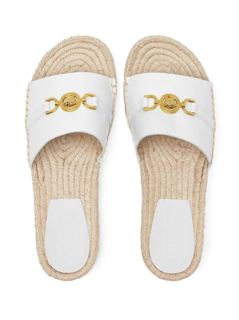 White Medusa '95 Leather Espadrilles
