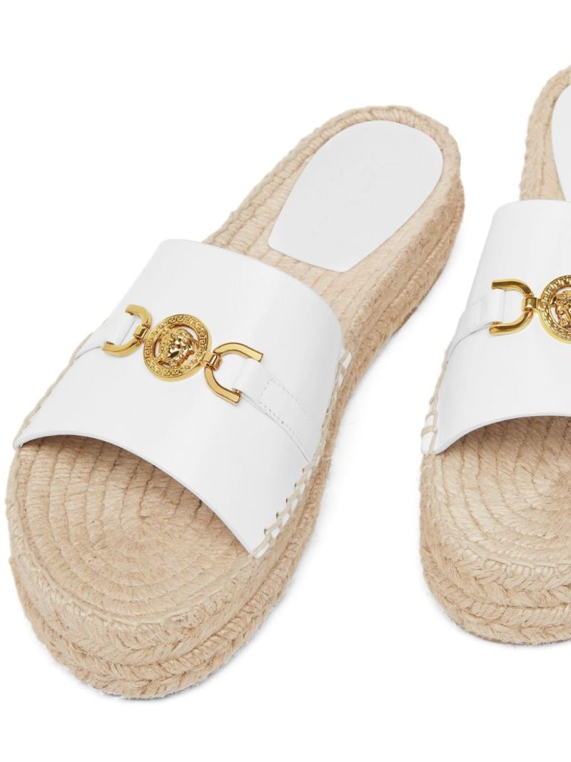 White Medusa '95 Leather Espadrilles