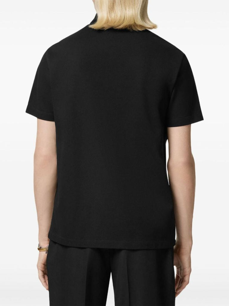 Black Coupe Blason-embroidered Cotton Polo Shirt
