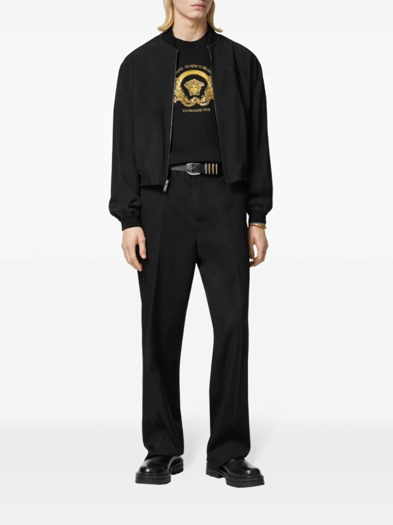 Black Coupe Blason-embroidered Cotton T-shirt