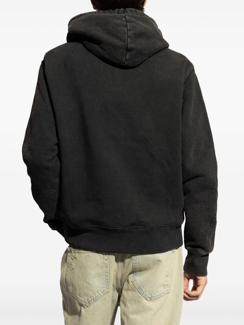 Black Logo-print Cotton Hoodie
