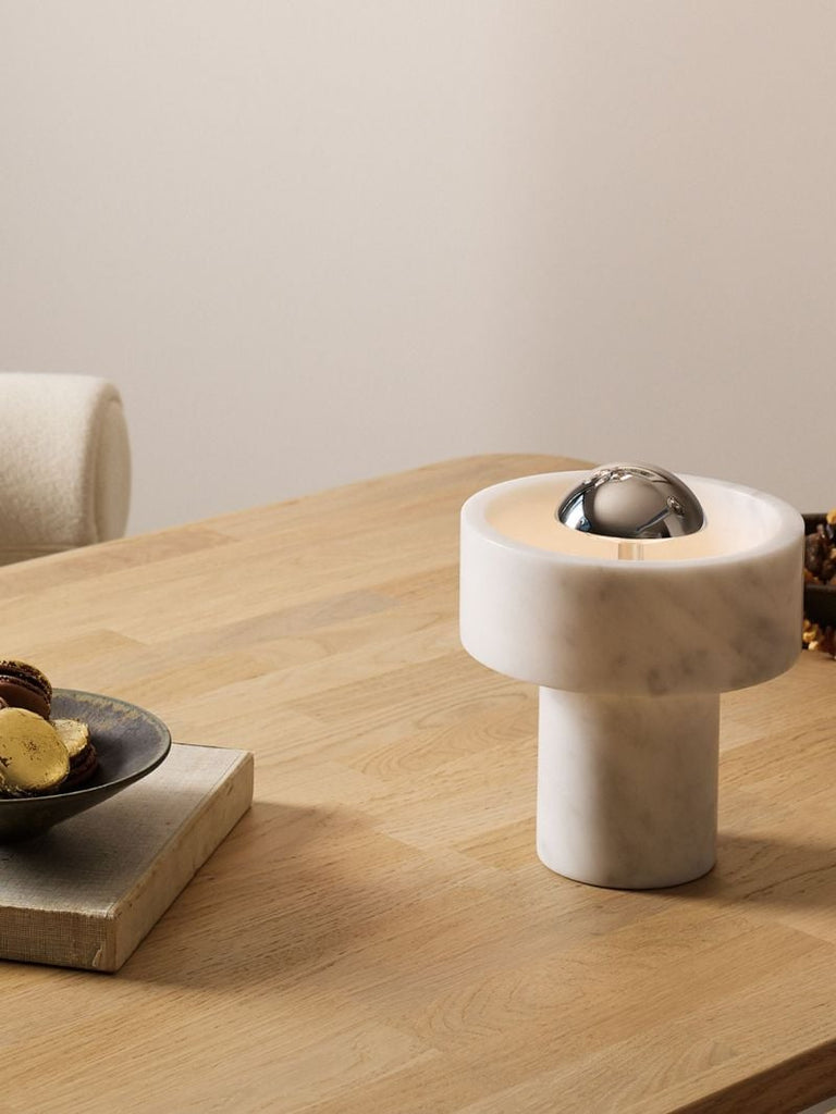 White Stone Portable Lamp