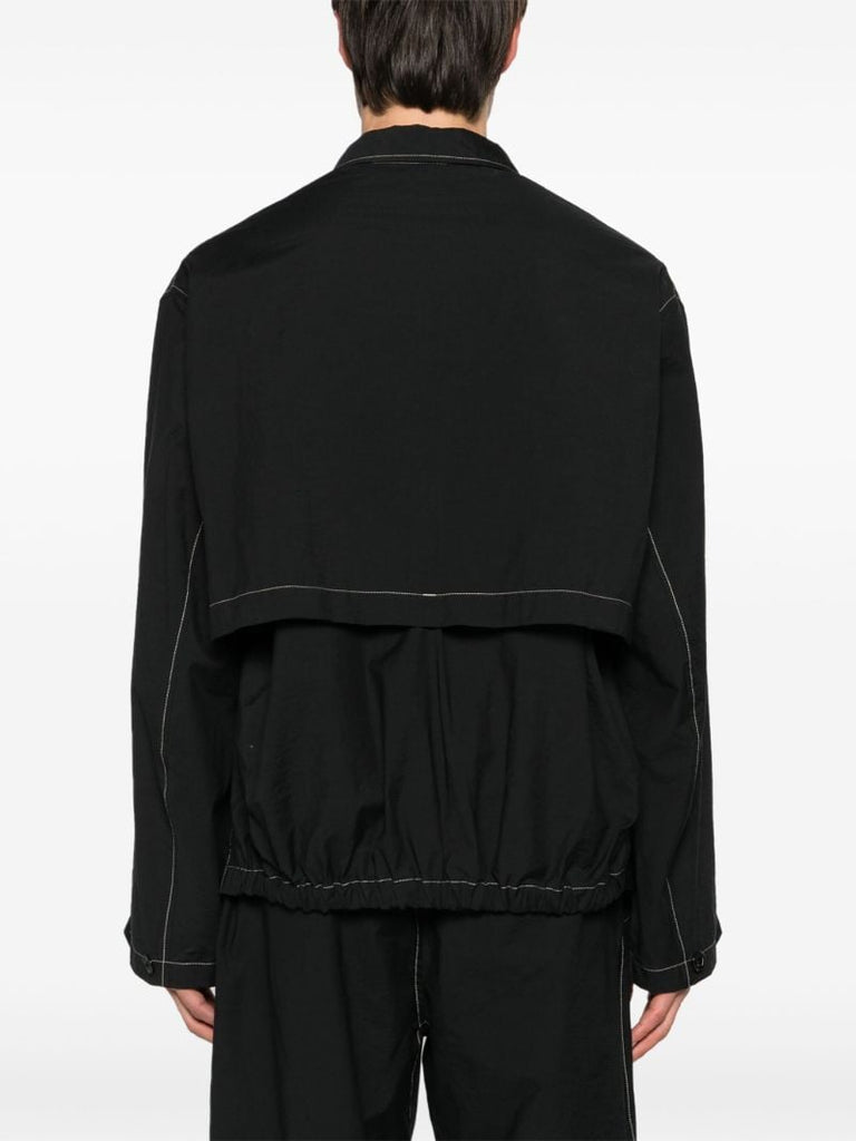 Black Light Field Contrast-stitching Shirt Jacket