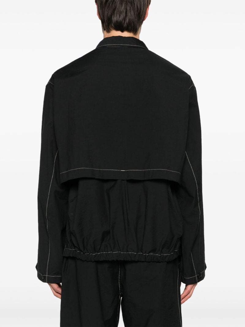 Black Light Field Contrast-stitching Shirt Jacket