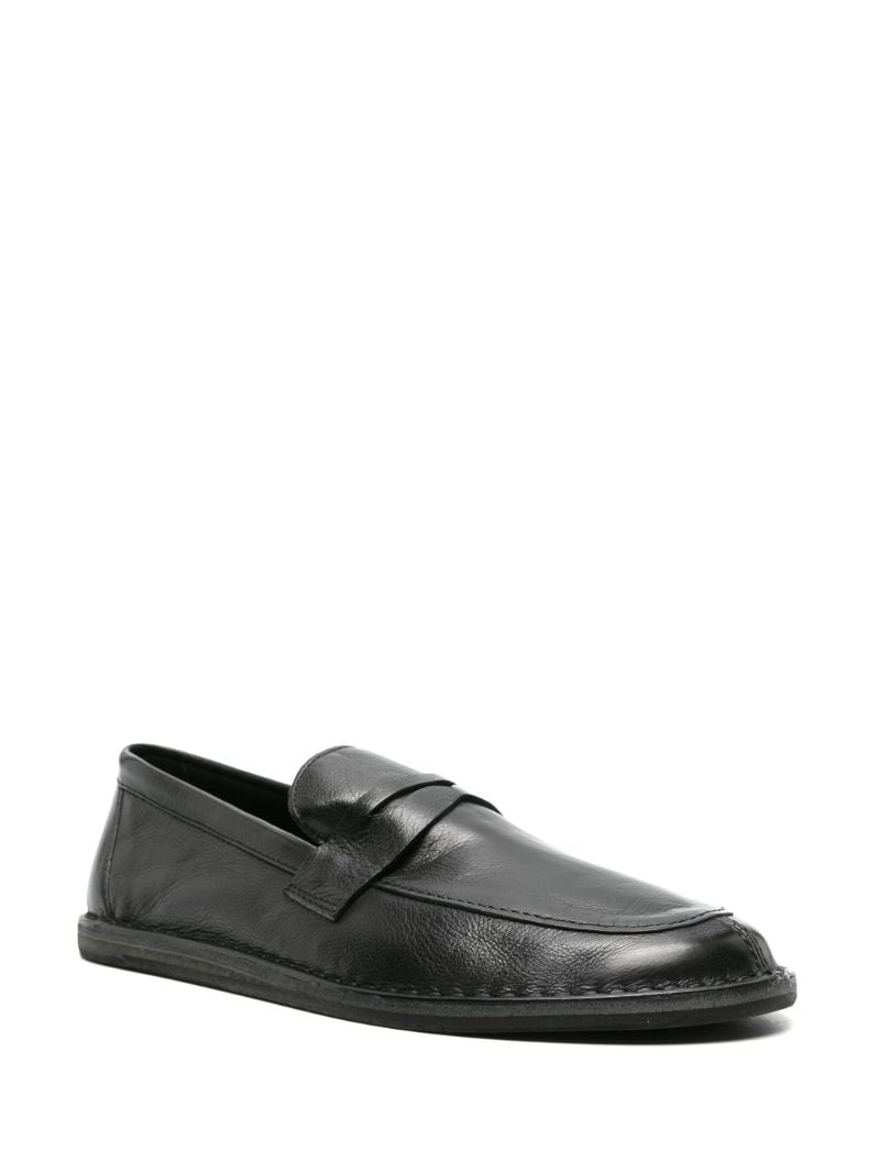 Black Cary Leather Penny Loafers