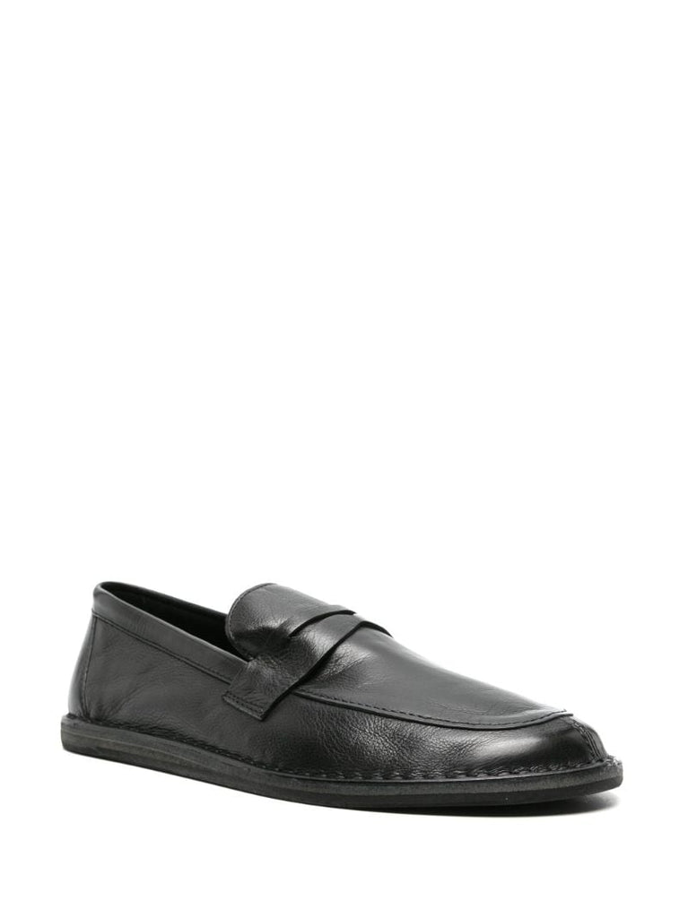 Black Cary Leather Penny Loafers