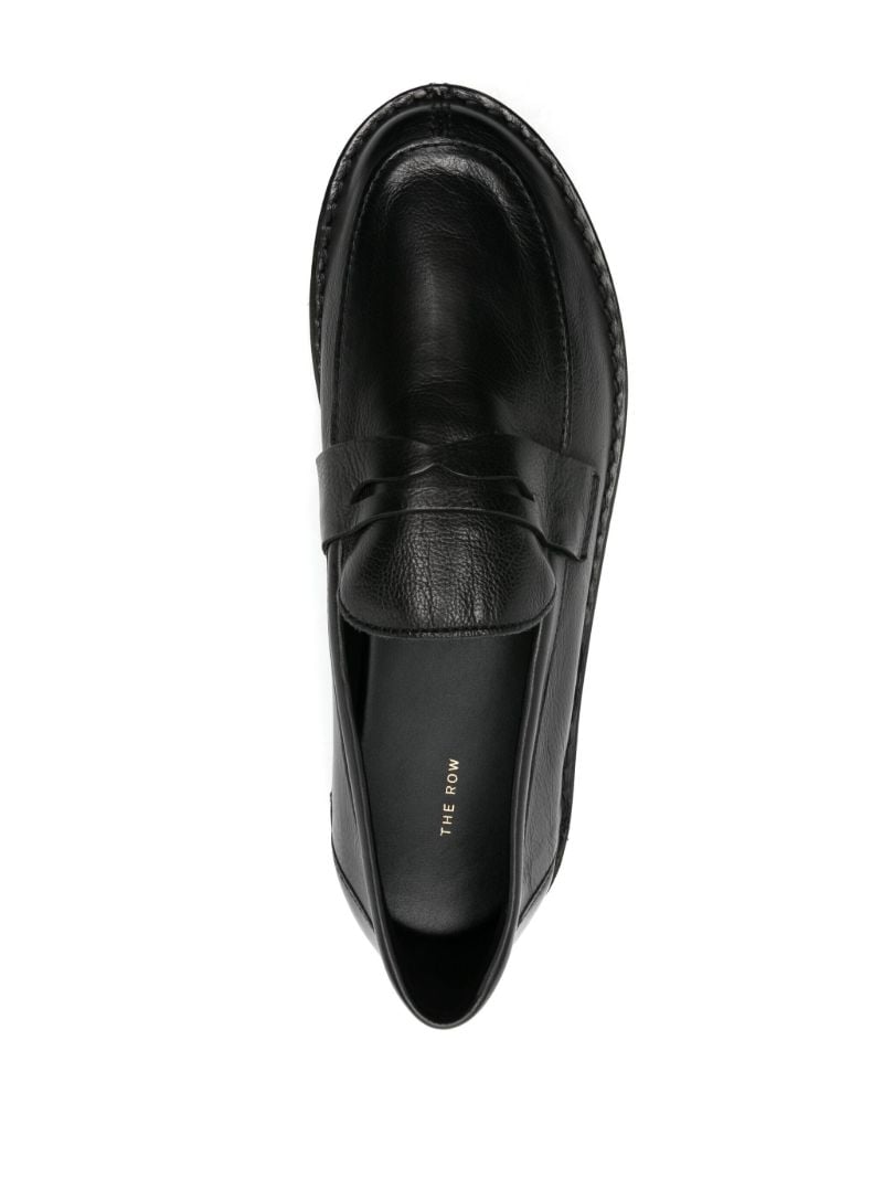 Black Cary Leather Penny Loafers