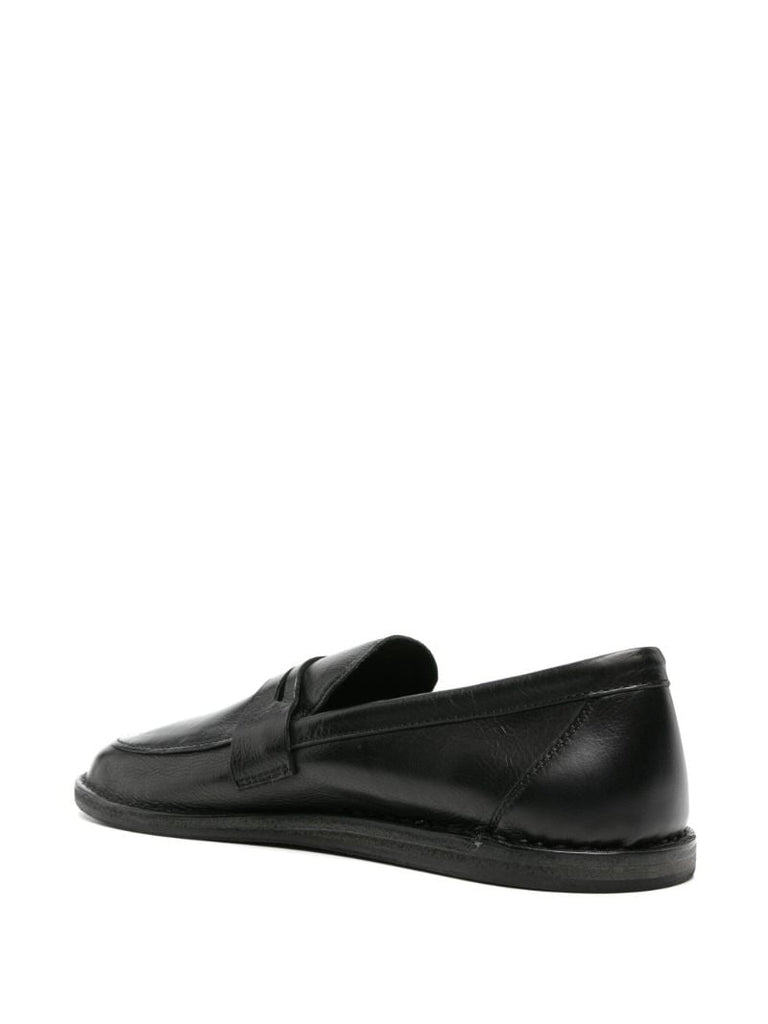 Black Cary Leather Penny Loafers