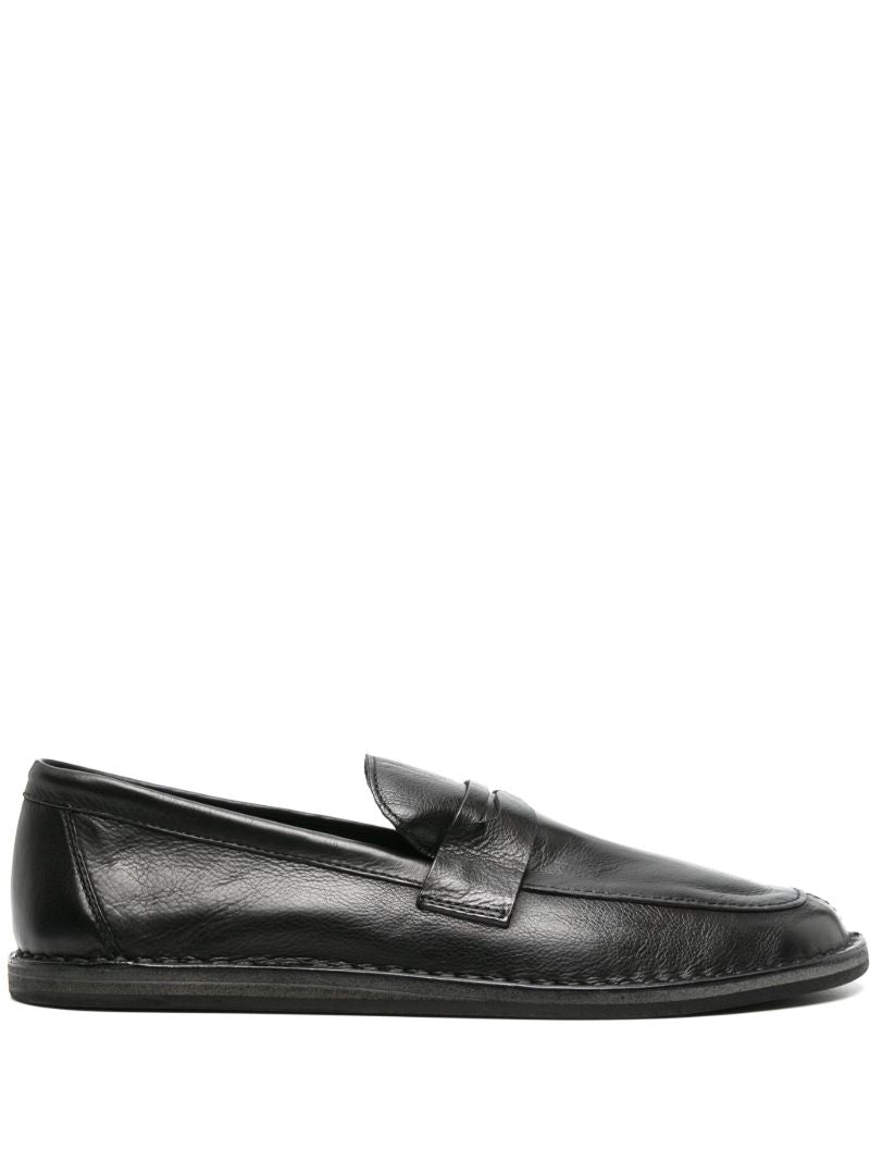 Black Cary Leather Penny Loafers