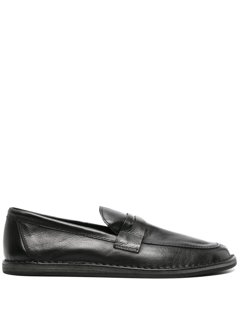 Black Cary Leather Penny Loafers