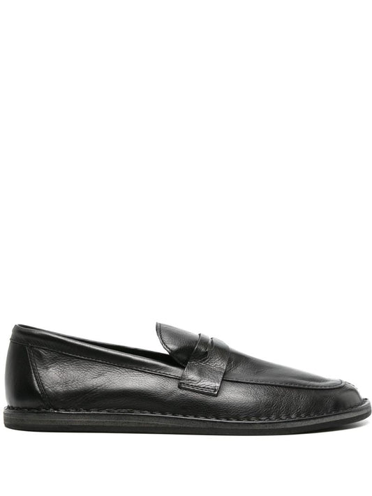 Black Cary Leather Penny Loafers