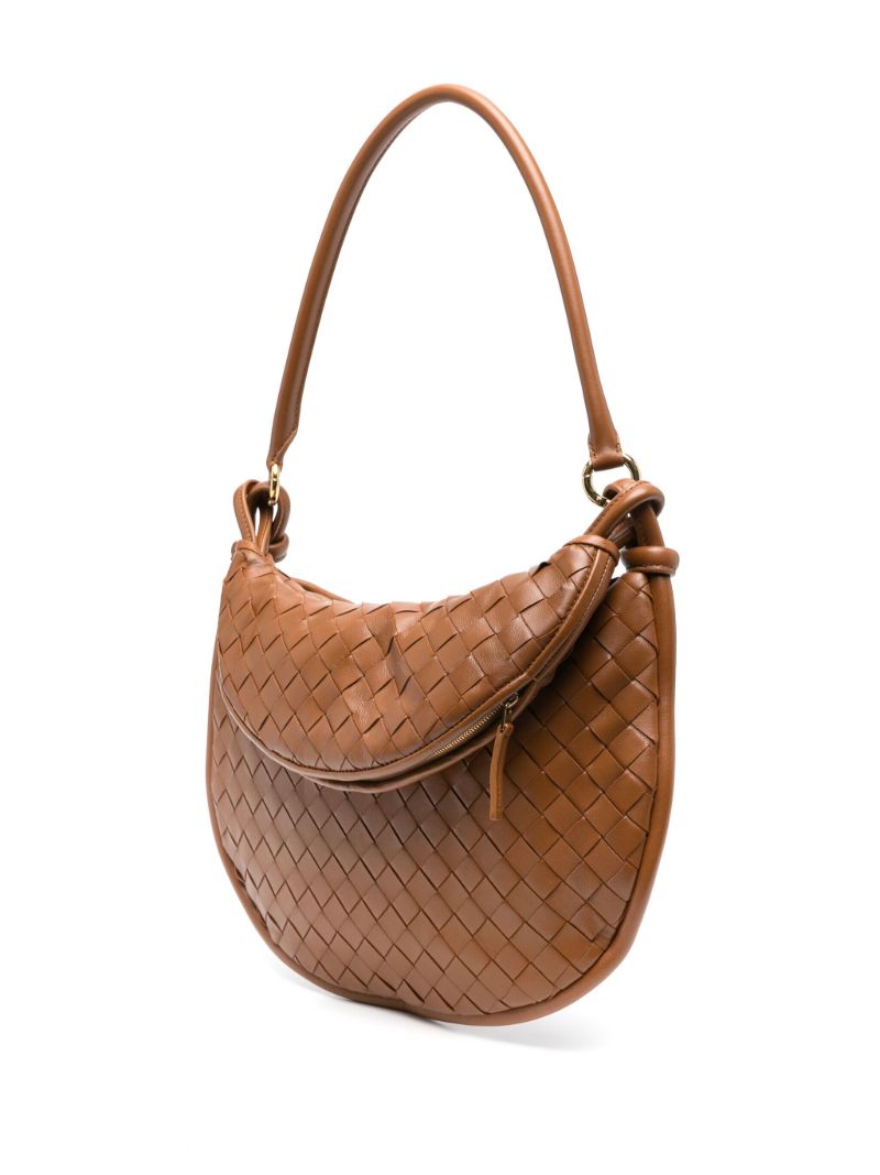 Brown Gemelli Leather Shoulder Bag