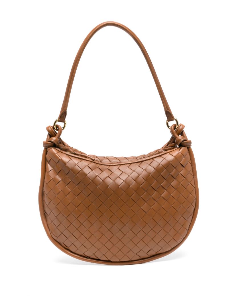 Brown Gemelli Leather Shoulder Bag