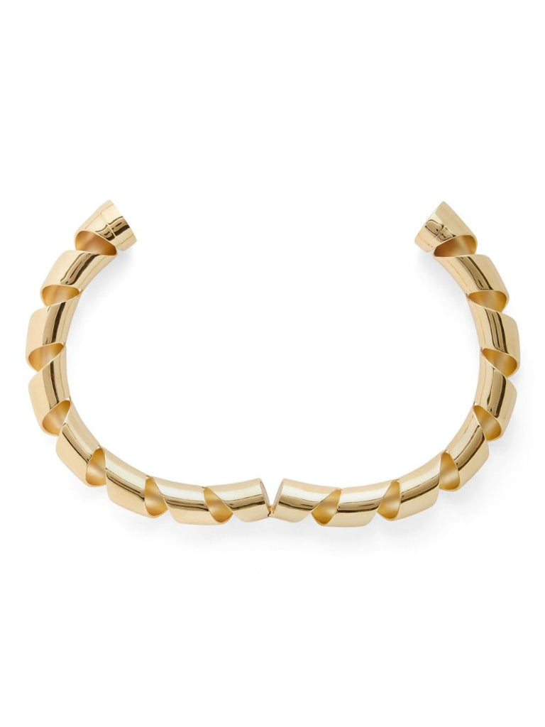 Gold-tone Xl Link Twist Choker Necklace