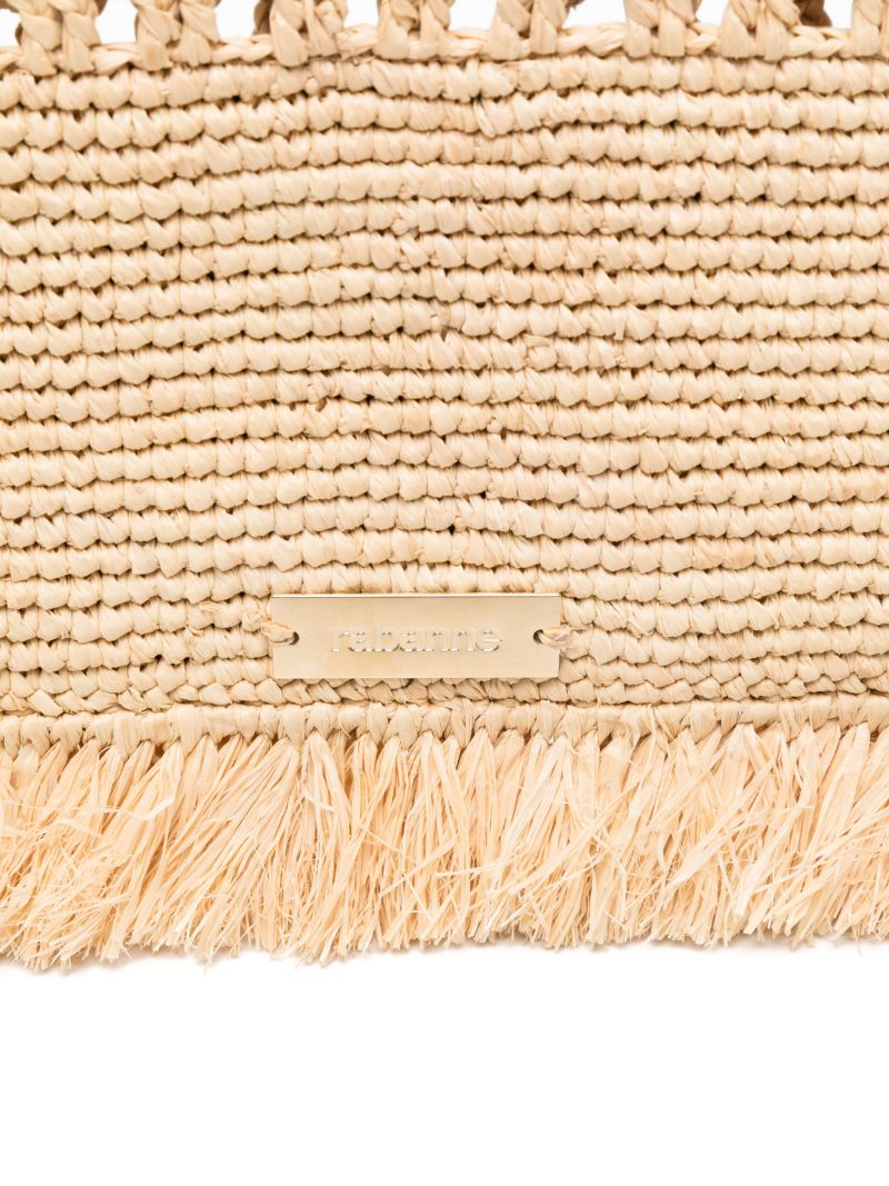 Neutral Raffia Clutch Bag