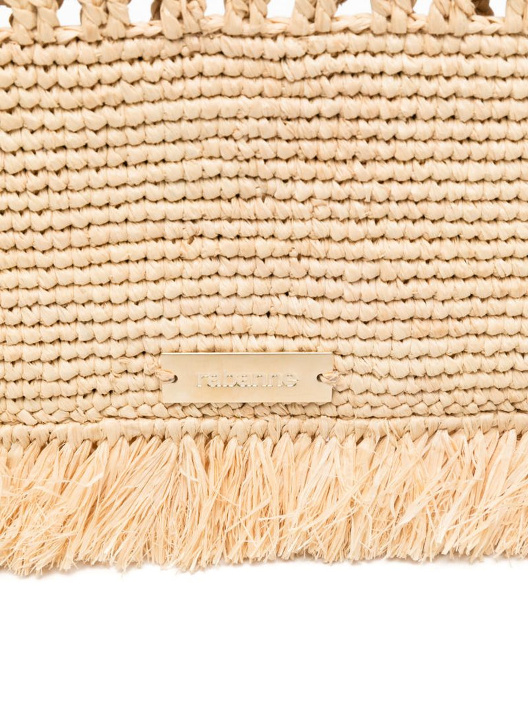 Neutral Raffia Clutch Bag