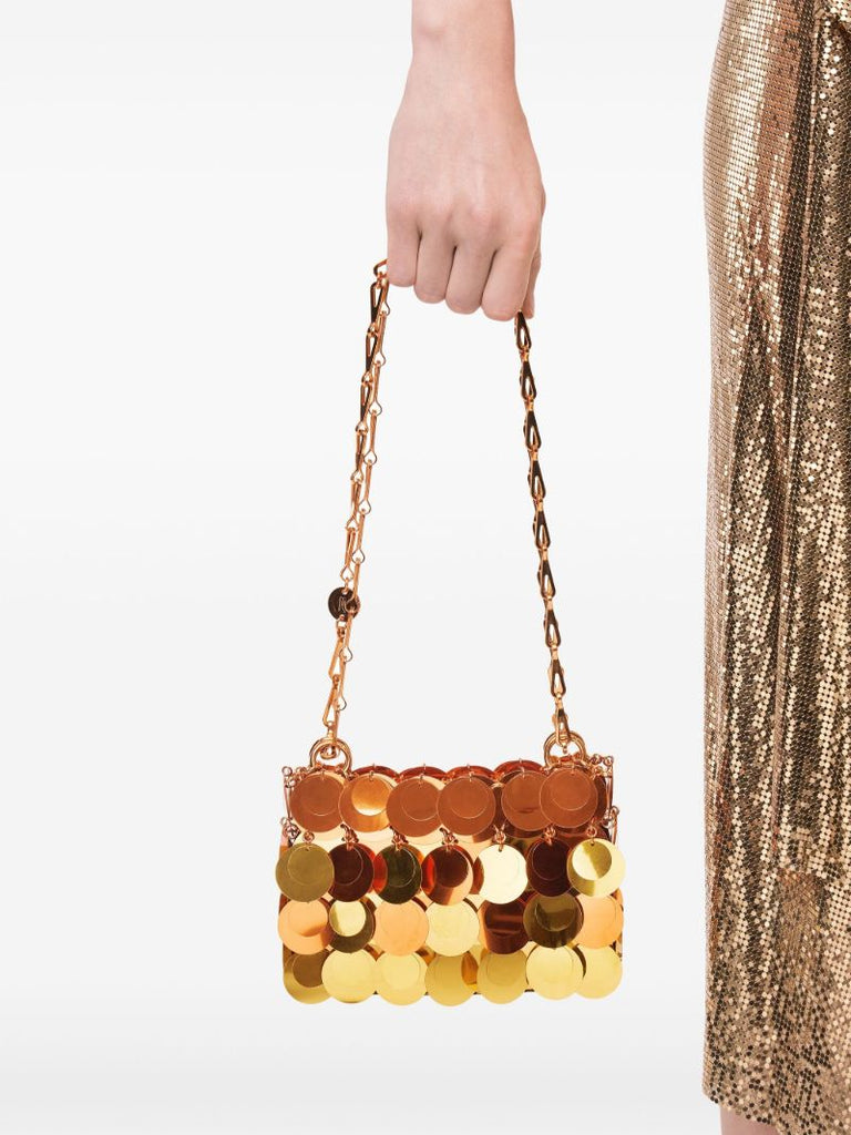 Gold-tone Sun Date Sparkle Shoulder Bag