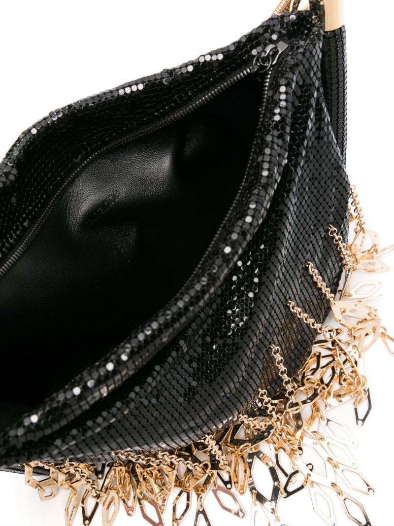 Black Chainmail Fringed Shoulder Bag