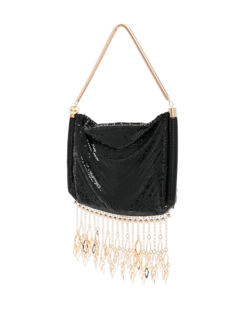 Black Chainmail Fringed Shoulder Bag