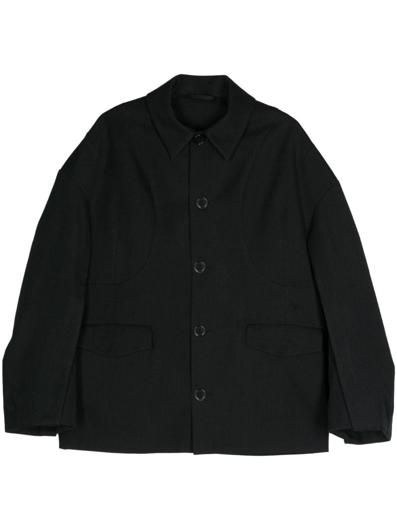 Black Long-sleeve Shirt Jacket