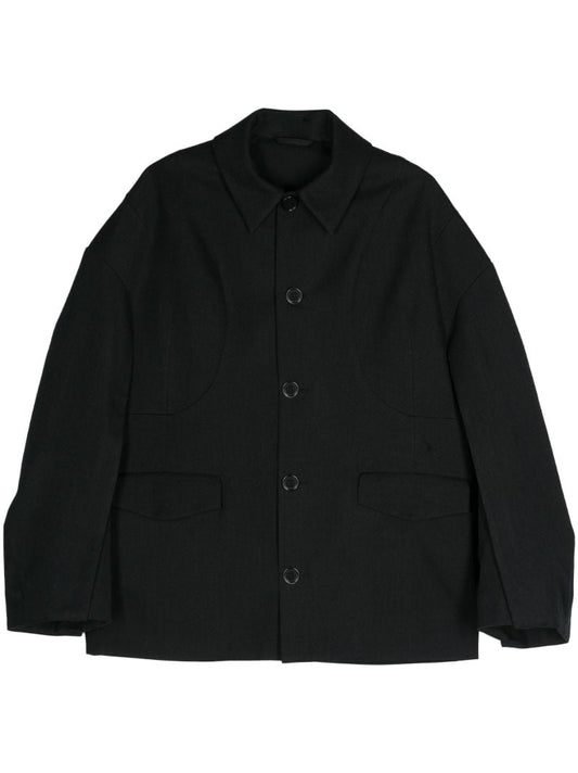 Black Long-sleeve Shirt Jacket