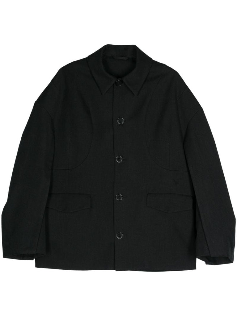 Black Long-sleeve Shirt Jacket