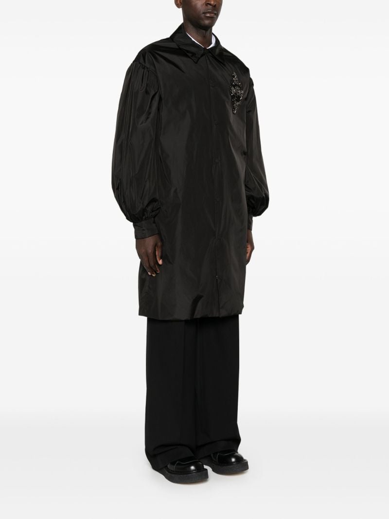 Crystal-embellished Car Coat