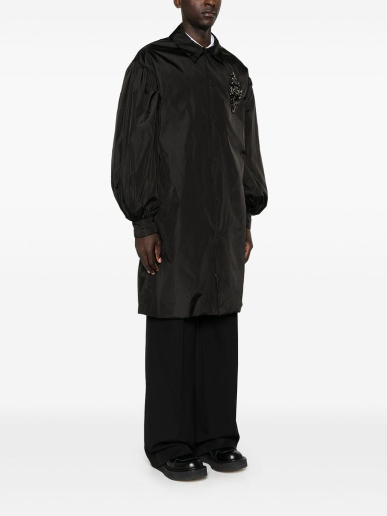 Crystal-embellished Car Coat