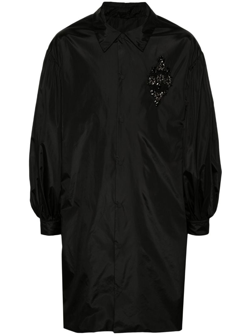 Crystal-embellished Car Coat