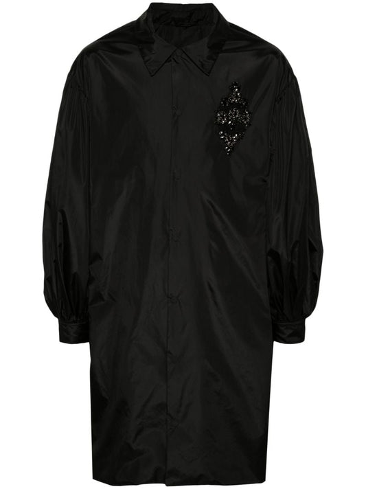 Crystal-embellished Car Coat