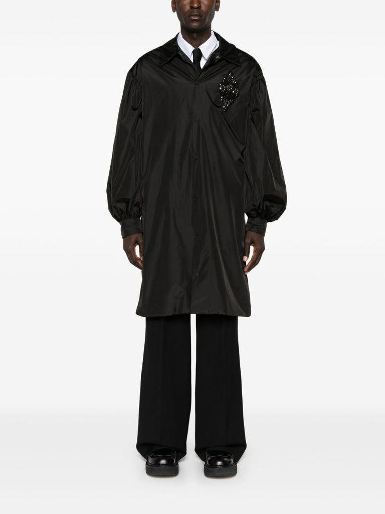 Crystal-embellished Car Coat
