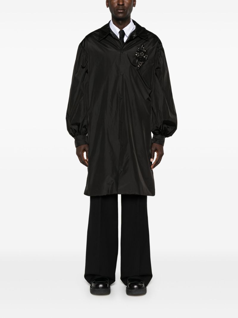 Crystal-embellished Car Coat