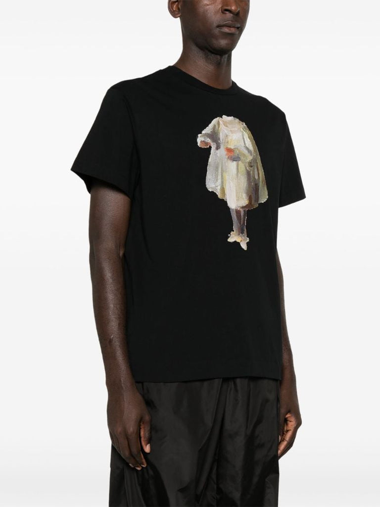 Black Headlessly Wishful Cotton T-shirt