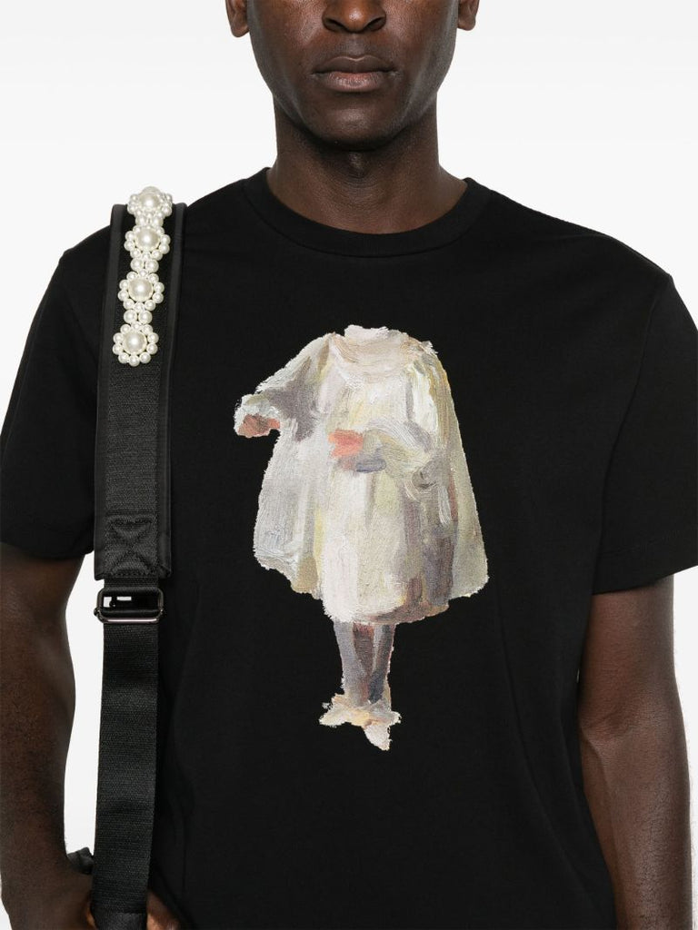 Black Headlessly Wishful Cotton T-shirt