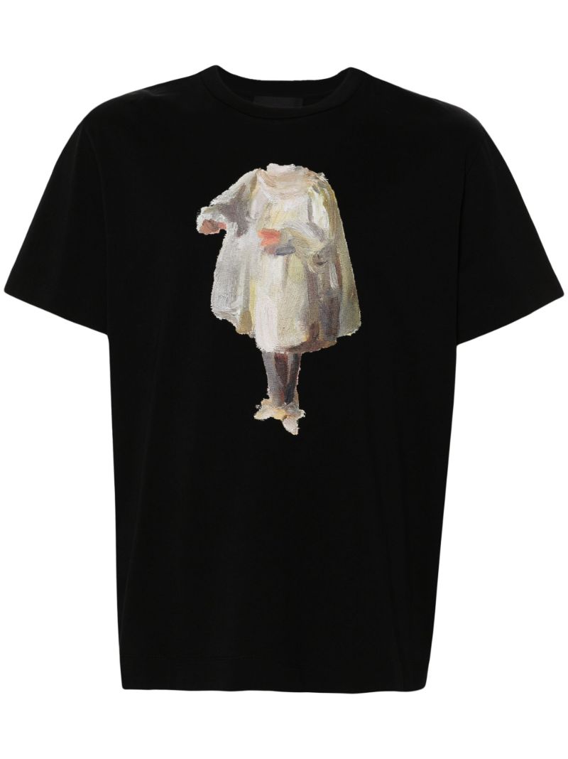 Black Headlessly Wishful Cotton T-shirt