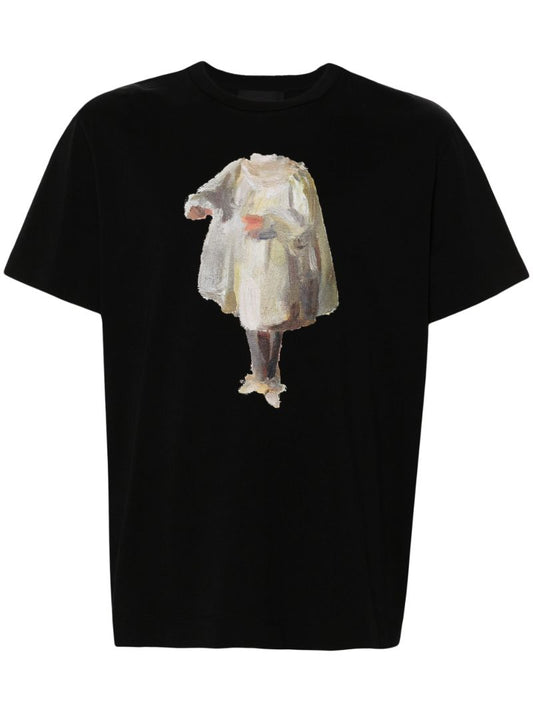 Black Headlessly Wishful Cotton T-shirt