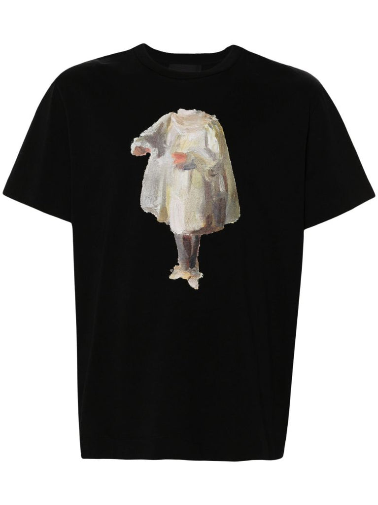 Black Headlessly Wishful Cotton T-shirt
