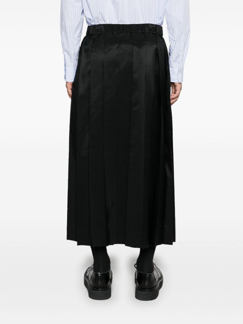 Pleated Elasticated-waist Kilt Skirt