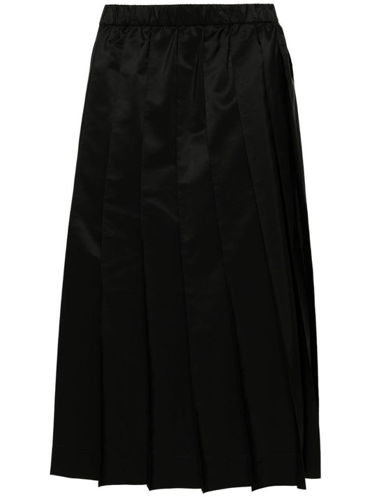 Pleated Elasticated-waist Kilt Skirt