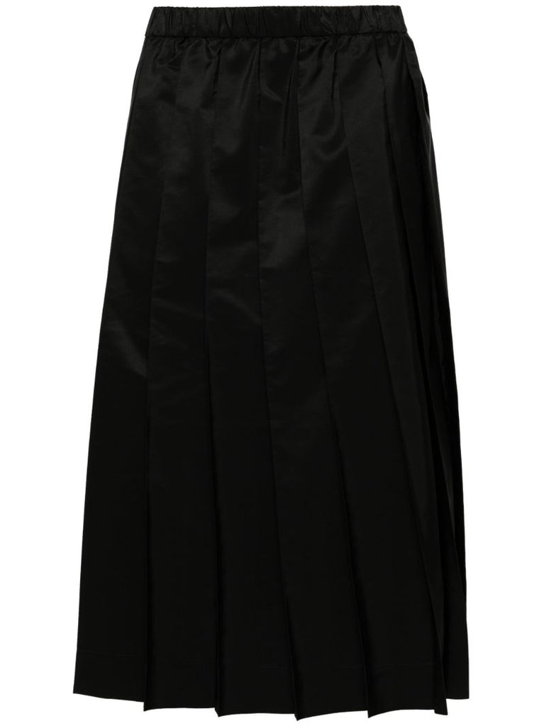 Pleated Elasticated-waist Kilt Skirt