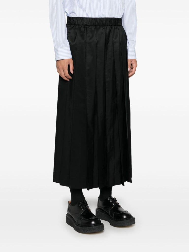 Pleated Elasticated-waist Kilt Skirt
