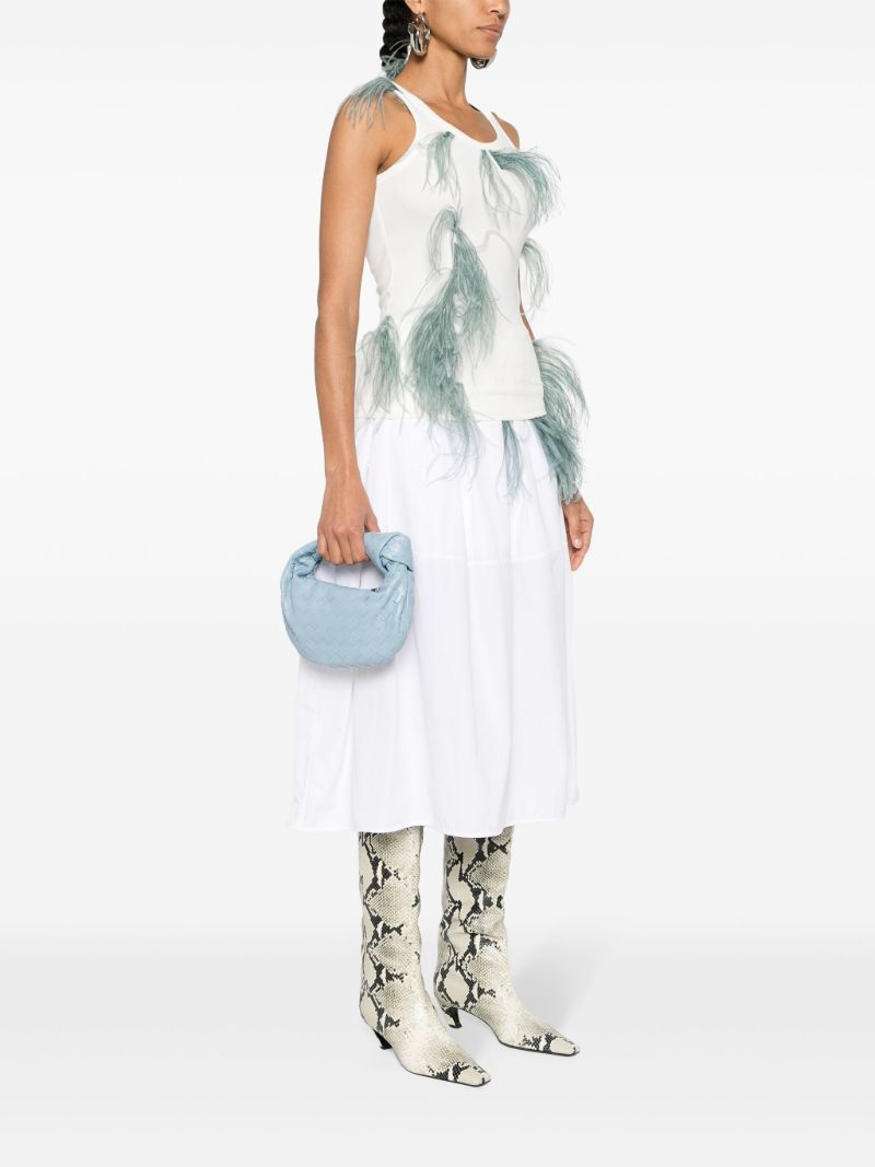 Ice Blue Knot Leather Handbag