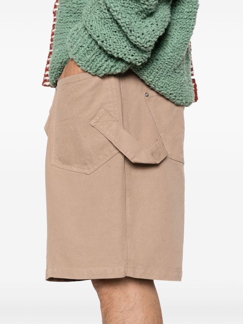 Brown Asymmetric Organic Cotton Shorts