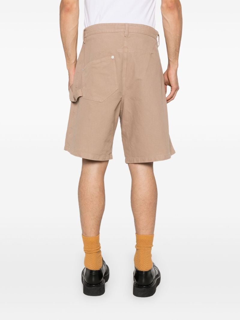 Brown Asymmetric Organic Cotton Shorts