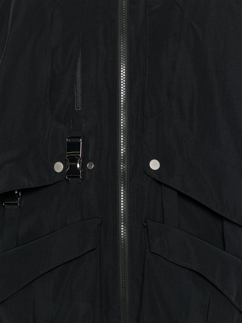 Black Hooded Lightweight Jacket