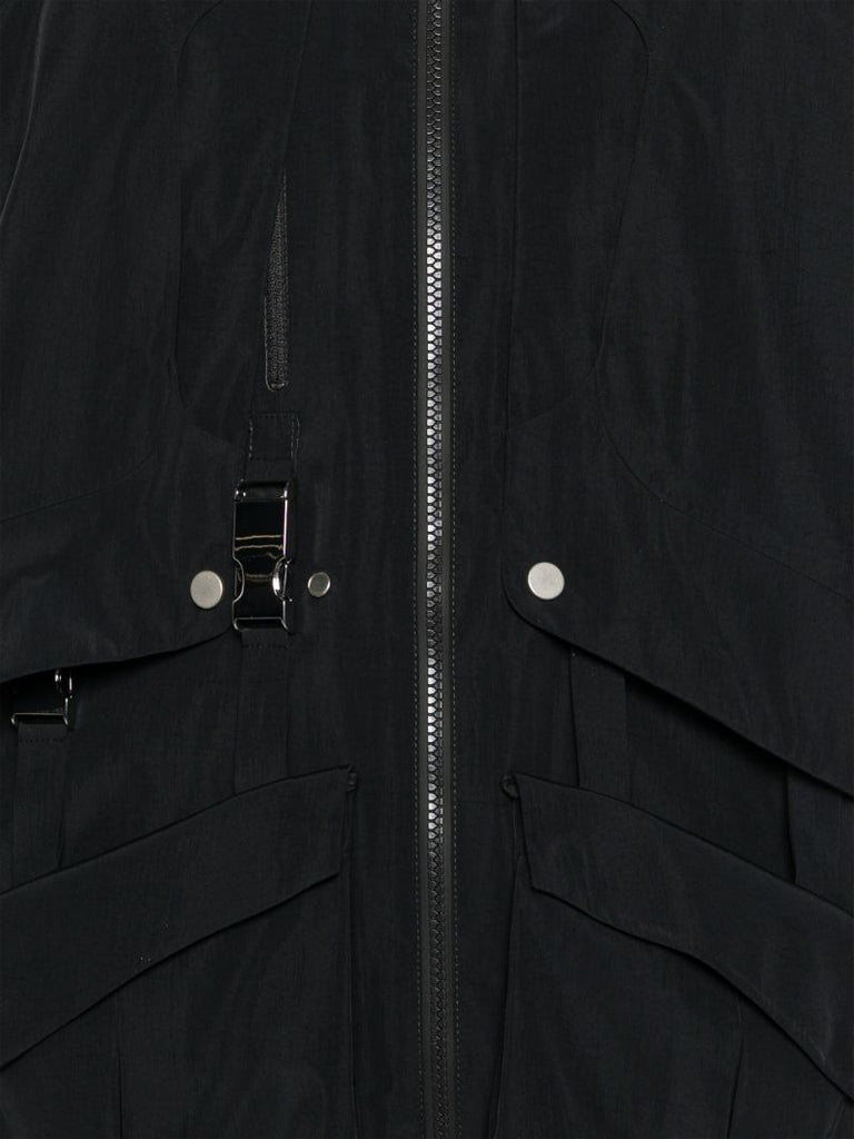 Black Hooded Lightweight Jacket