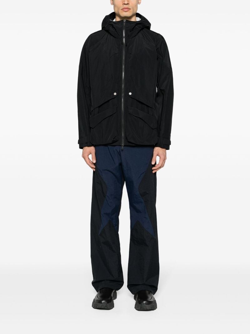 Black Hooded Lightweight Jacket