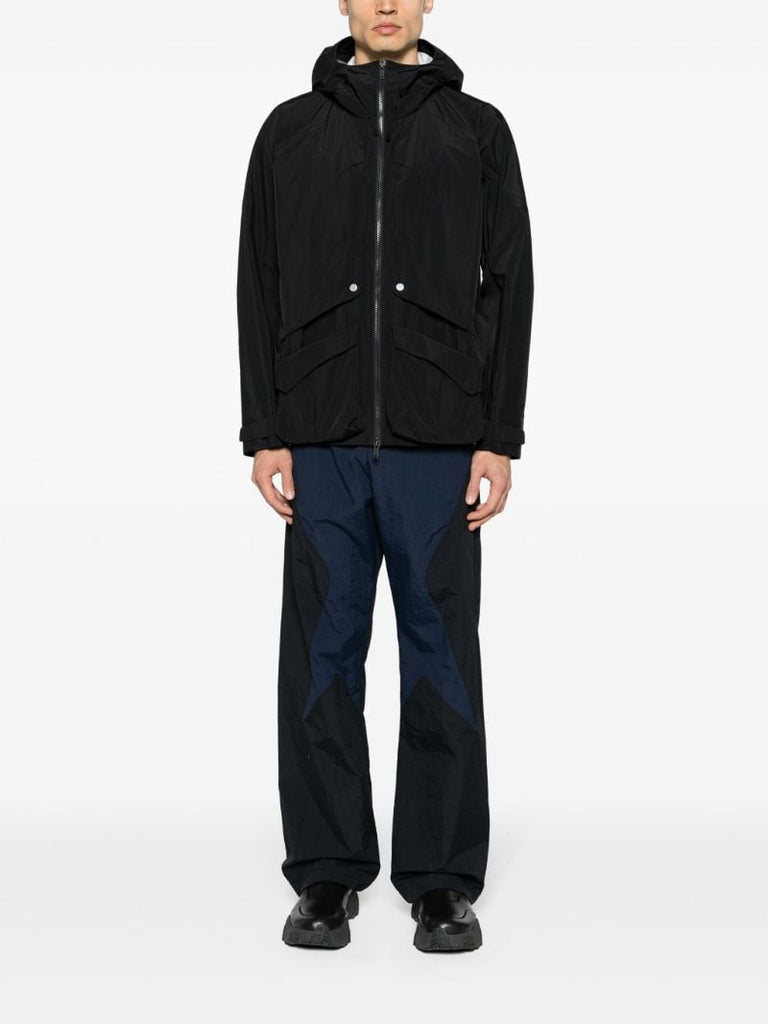 Black Hooded Lightweight Jacket